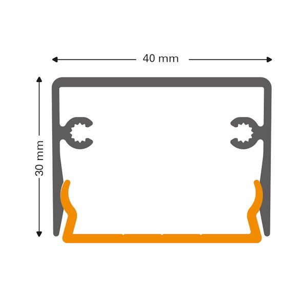Varia-Click 40x30 manufacturer cross-section and dimensions