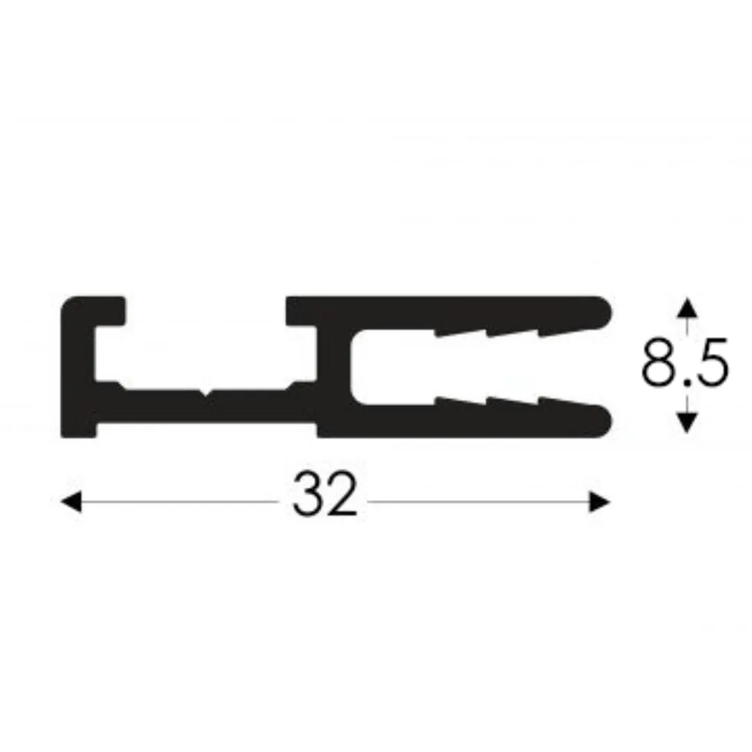T-Flex 17/1 Straight — Wall-mounted fabric frame