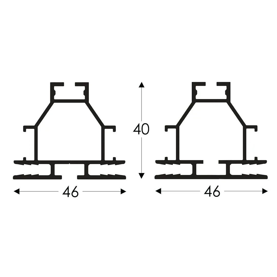 T-Flex 46/2 Basic — Double-sided for LED illuminated frames