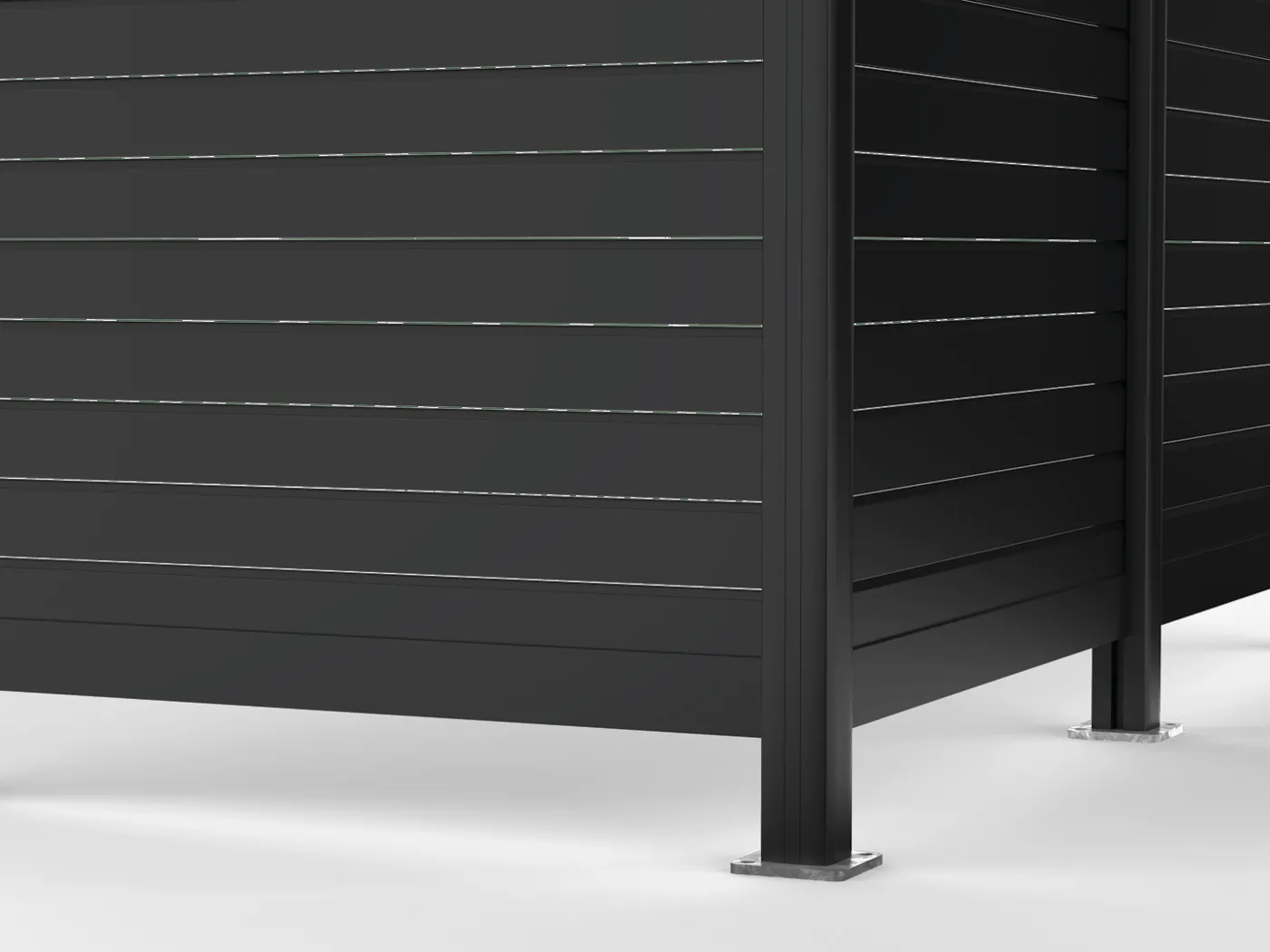 3D Standing profile — Terrace screen 75 mm