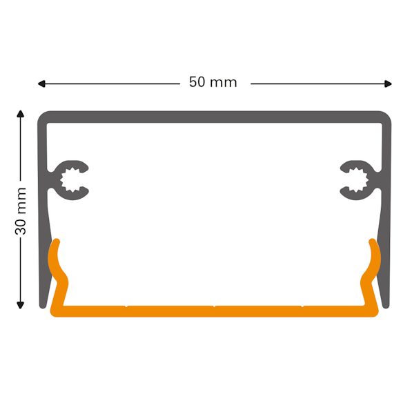 Varia-Click 50x30 manufacturer cross-section and dimensions