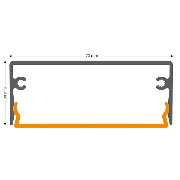 Varia-Click 73x30 manufacturer cross-section and dimensions