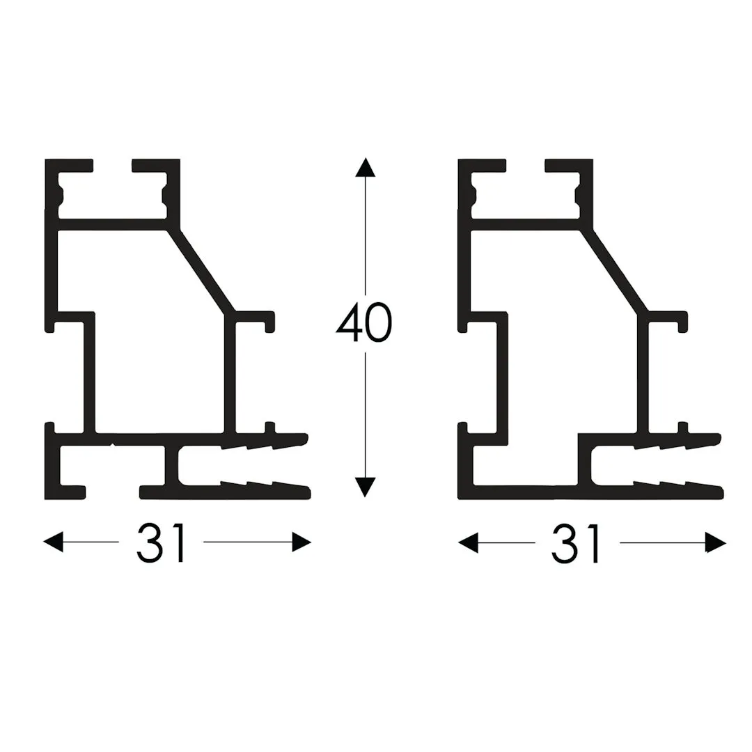 T-Flex 30/1 Basic — Wall-mounted fabric frame