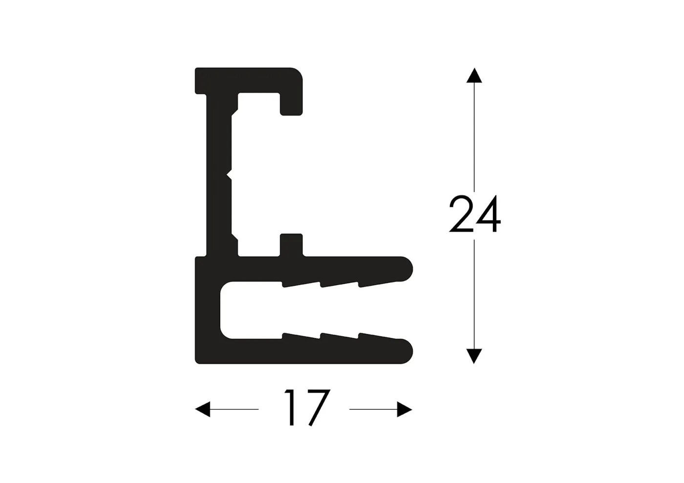 T-Flex 17/1 Mini — Wall-mounted fabric frame