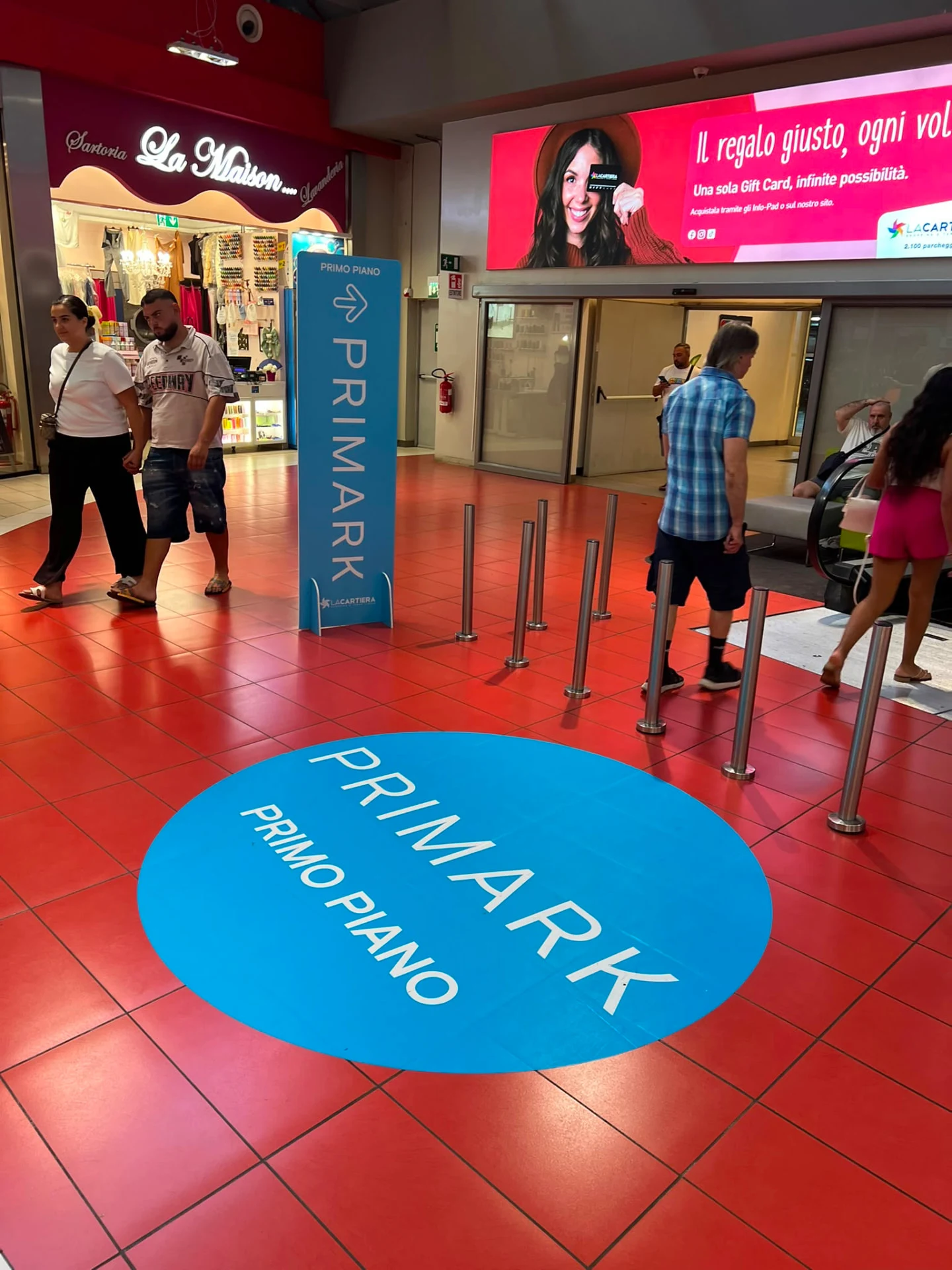 Primark floor graphic and freestanding wayfinding sign