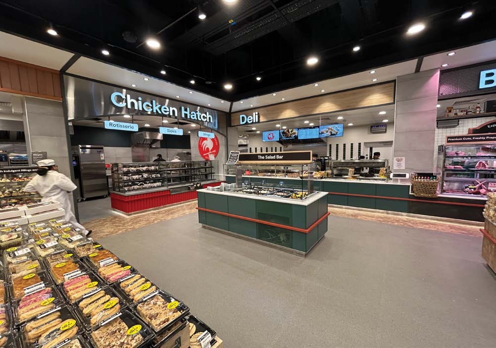 Chicken Hatch and Deli department signage at SuperValu Hansfield