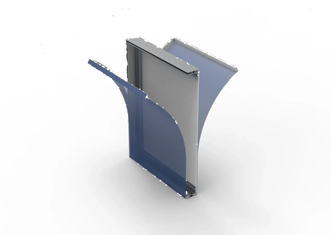 T-Flex 40/2 — Wall-mounted fabric frame