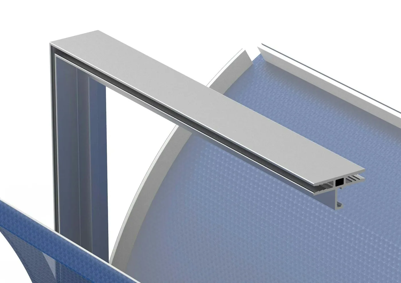 T-Flex 40/2 — Wall-mounted fabric frame