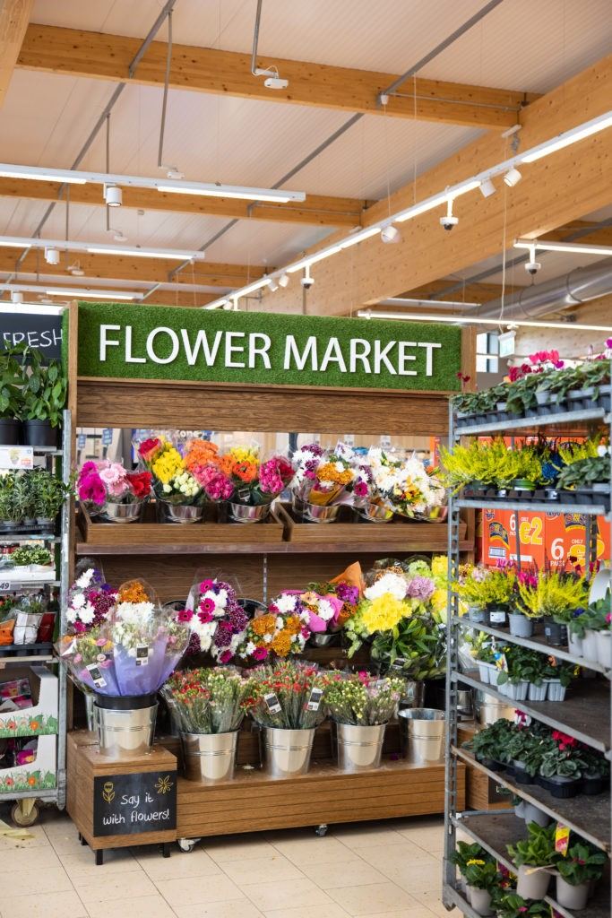 Flowers at Lidl flower market