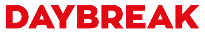 Daybreak logo, 3:rock signage client